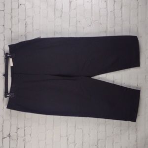 New Womens Pursuits Jet Black Capris Crop Dress Pants $58 Size 12